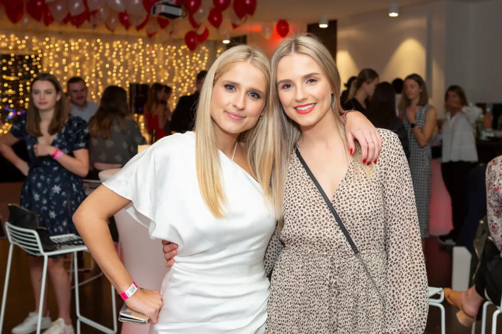 Birthday girl with her sister at her 21st birthday party